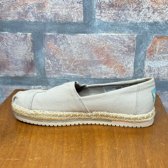 TOMS Light Gray Canvas Slip-Ons - Picture 8 of 9